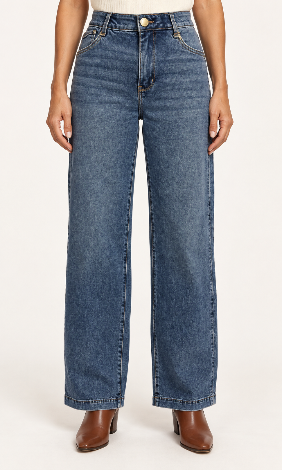 High Rise Wide Leg Jeans