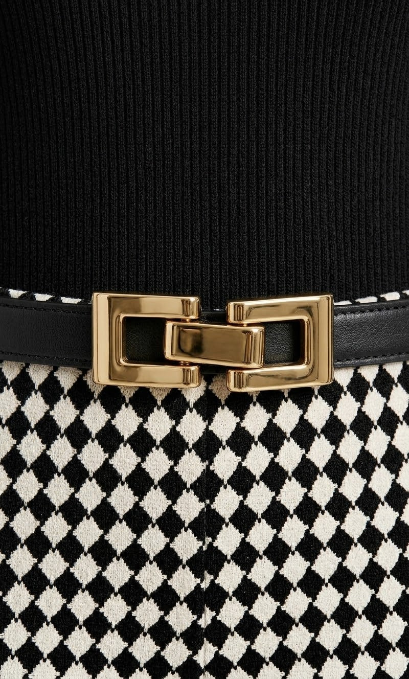 Geometric Clasp Adjustable Belt