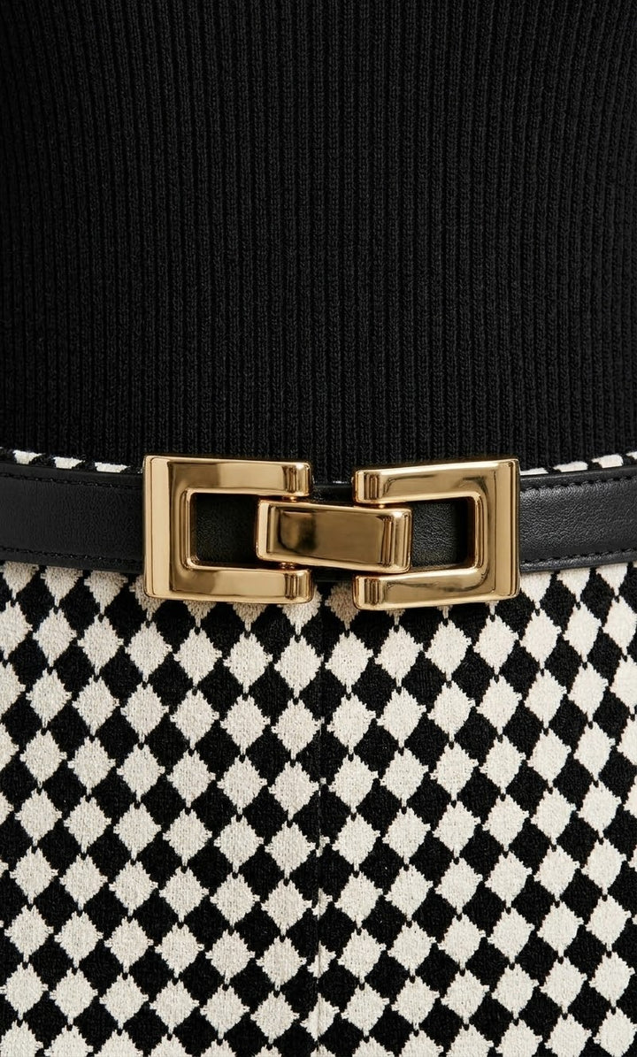 Geometric Clasp Adjustable Belt