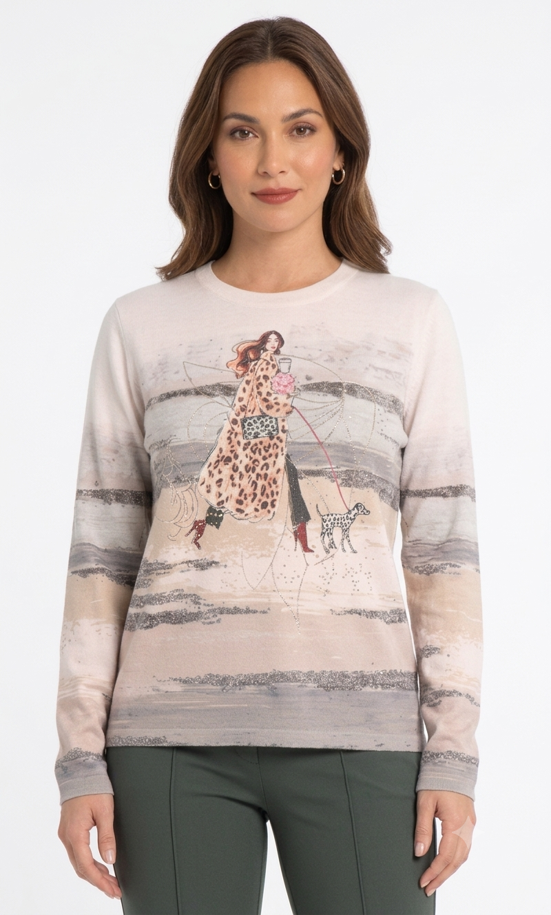 Fashion Sketch Print Top