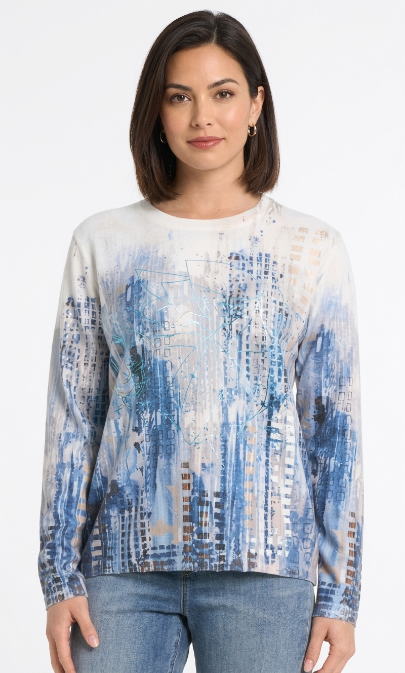 Urban Abstract Print Top