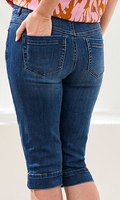 Stretch Denim Capri