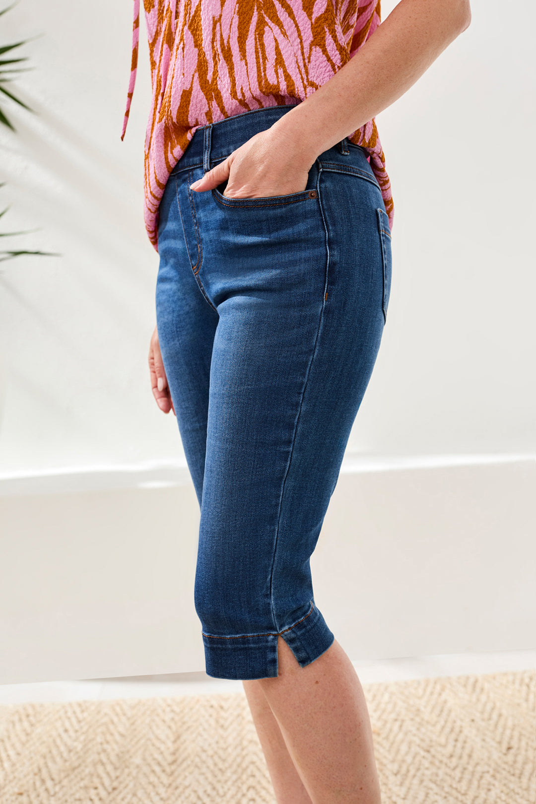 Stretch Denim Capri