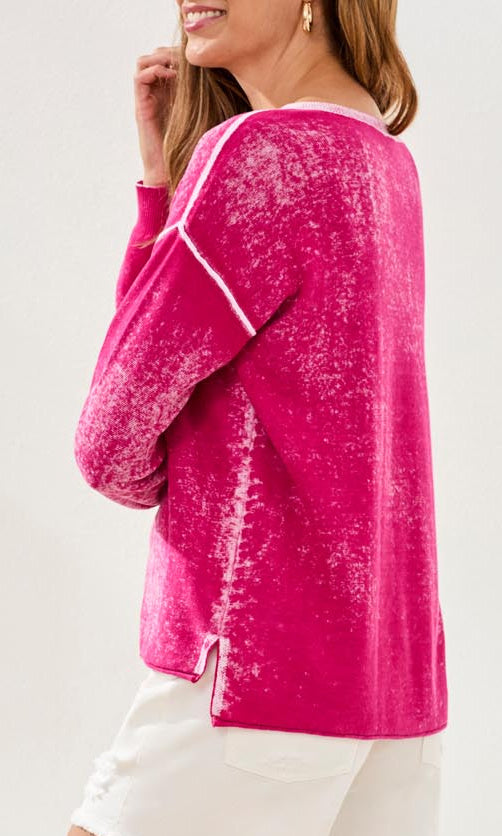 Cotton Side Slit Sweater